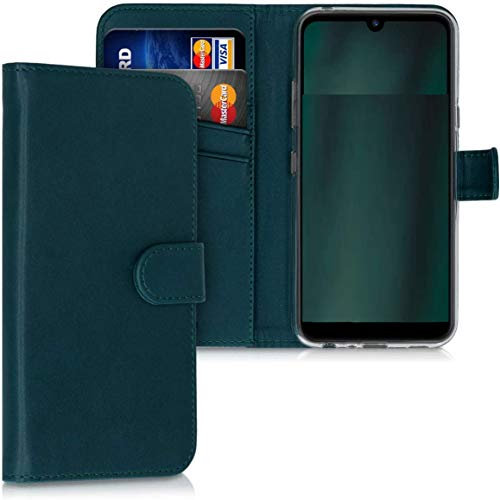 Custodia compatibile con HUAWEI P9 LITE (5.2) / VNS-L23 VNS-L21 VNS-L31 COVER protezione STAND flip LIBRO magnetica GEL TPU case matte portafoglio porta carte eco pelle taschinbi vano card (Verde)