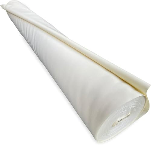 Tessuto per Esterno al Metro Panna Tinta Unita Impermeabile antimacchia Tende da Sole Gazebo Balcone Camper Tendalino Pergolato Fascia ombreggiante Altezza 150 cm