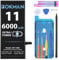 bokman for iPhone 11 Battery Replacement 6000mAh, High Capacity Lithium Polymer Battery with Repair Tool Kits