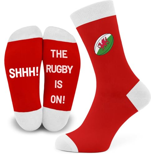 SC Products Novelty Socks Funny Rugby Gifts for Men | Size 6-12 Cotton Rugby Socks for England Scotland Wales & Ireland | Novelty Gifts for Men and Boys for Christmas