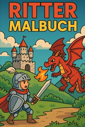 Ritter Malbuch: Ritter, Drachen und Burgen – Ausmalspaß für kleine Kämpfer