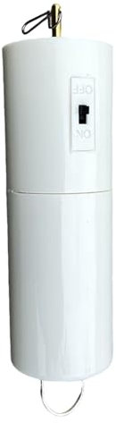 SUIOPPYUW Batteriebetriebener Windspinner Motor zum Aufhängen im Freien, solarbetriebener Windspinner Motor, ABS Diskokugel, Windspiel, Weiß