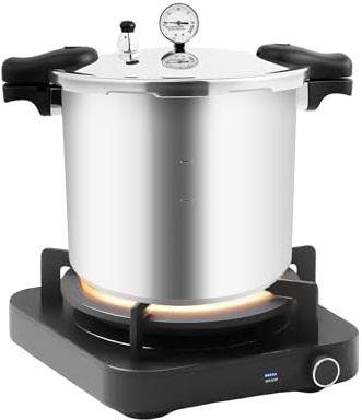 Olla Minute, 22L Aluminio Olla a presión, Olla de Vapor, Olla de Inducción, Utensilios Cocina, Utilizado En Estufas De Gas, Cocinas Eléctricas De Cerámica Y Hornos Eléctricos