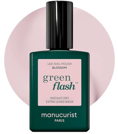 Manucurist Green Flash™ Gel Nagellack Rosa Blossom | Nägel Selber Machen für UV Lampe Nägel - Professionelle Maniküre - UV Lack, 12-Free Lack, Bio-basiert