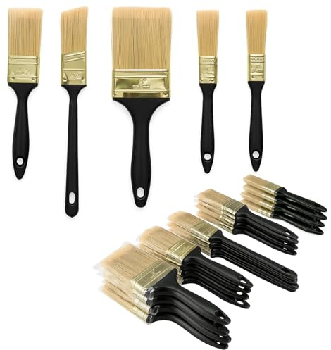 GREENSAPPIRE Paint Brushes, 20 PCS Paint Brush Set (3 2 1.5 1 Flat &1.5 Angled), Tools Supplies,Paint Brush for Walls, Ceilings, Furniture
