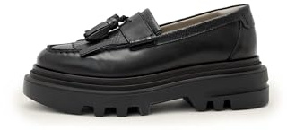 Allsaints Womens Beth Tassel Loafer, Black, 3 UK