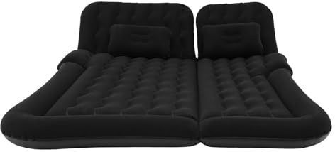 RVIFY Lit de Voiture Matelas pneumatique pour Voiture, Coussin de Couchage Portable épais et Confortable avec Pompe, Voyage sur Route pour 2 Personnes, Camping Matelas Gonflable