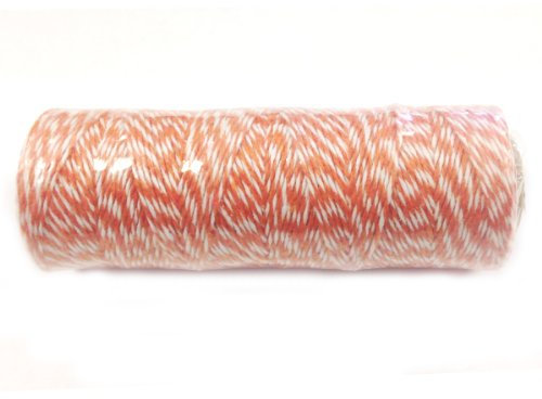 Wrapables Ficelle de Boulanger en Coton 4 Plis, 99,4 m, Orange