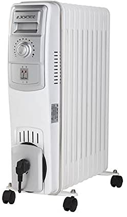 Jocel JI011 013323 Radiador de Aceite, 2500 W, Blanco y Gris