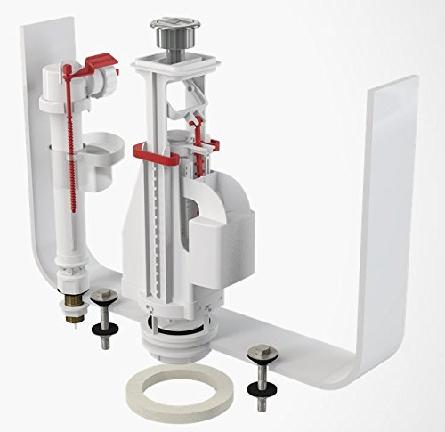 Alcaplast Toiletten-Spülkasten-Set, Keramik, Spülgarnitur mit Ablaufventil und Füllventil, 3/6 Liter Heberglocke, 1/2 Metallgewinde Anschluss
