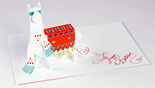 UWP LUXE AL005 Alpaca Pop-Up-Grußkarte, Papier