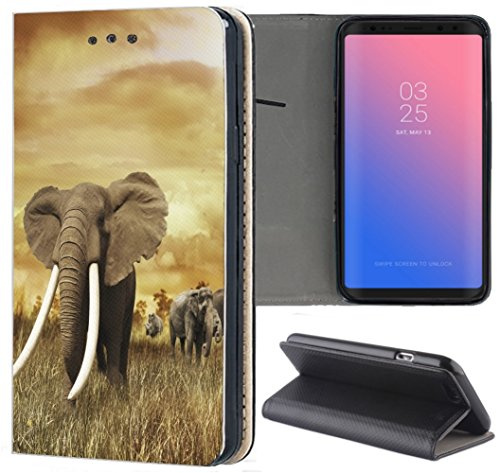 Handyhülle für Huawei Mate 10 Lite Hülle Premium Smart Einseitig Flipcover Hülle Mate 10 Lite Flip Case Handyhülle Huawei Mate 10 Lite Motiv (1469 Elefant Elefanten Afrika Wildness)