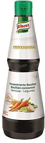 Knorr Professional konzentrierte Bouillon Gemüse (flüssig, vegan, 30 g Bouillon genügen für 1L Wasser) 1er Pack (1x1L)
