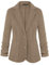 MINTLIMIT Giacca da donna casual da lavoro da ufficio con tasche con bottoni a maniche a 3/4, cachi, L