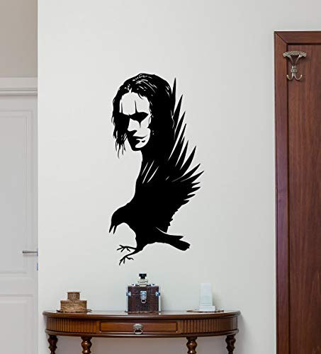 myrockshirt The Crow Wandtattoo Decal Brandon Lee Movie Vinyl Aufkleber Poster Home Dekor Kunst Wandtattoo,Frei Farbwahl, Autoaufkleber,Lack,Scheibe, UV&Waschanlagenfest, Profi-Qualität