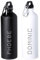 eBuyGB Personalised 800ml Aluminium Reusable BPA Free Matt Water Bottle with Carabiner Clip - Unisex Custom Name - Use for School, Gym, Outdoor, Yoga & Sports (Yellow)