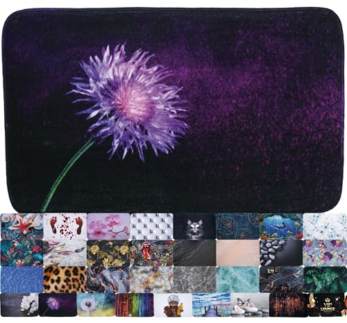 Sanilo Bath Mat, Wide Choice of Beautiful Non-Slip Bath Rugs, Super Soft, Quick-Drying, Washable (Purple Dust, 50 x 80 cm)