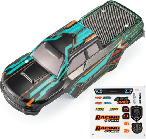 HAIBOXING - Karosserie für 1/16 16889 Ferngesteuertes Auto, Ersatzteil für RC Monstertruck 889-BM01(Blau)