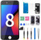 DGSCSMY Ersatz-LCD-Display für iPhone 8 / SE 2. Generation, schwarz, LCD-Display für iPhone SE2 2020, 3D Touch 4,7 Zoll Digitizer, komplette Montage, Reparaturwerkzeug, Fix-Kit A1863, A1905, A1906,