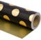 Holijolly Geschenkpapierrolle - Minirolle - 43,2cm x 10M - Schwarz-Gold Design (4,32 Quadratmeter)