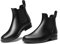 DREAM PAIRS Stivali da Pioggia Donna Chelsea Wellington Rain Boots Impermeabili Stivaletti Elastico Outdoor Ankle Boot,Size 38,Nero,SDRB2201W-E