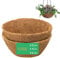 VLYHGO Coco Liner 16 Inch Hanging Basket Coir Liner 100% Natural Round Coconut Fiber Replacement Liners for Hanging Basket Flowers Vegetables (2 PCS)