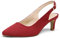 DREAM PAIRS Womens Slingback Sandals Pumps Pointed Toe Dress Party Court Shoes Ladies Kitten Heel Wedding Shoes,Size 6,RED/Suede,SDHS2234W-E