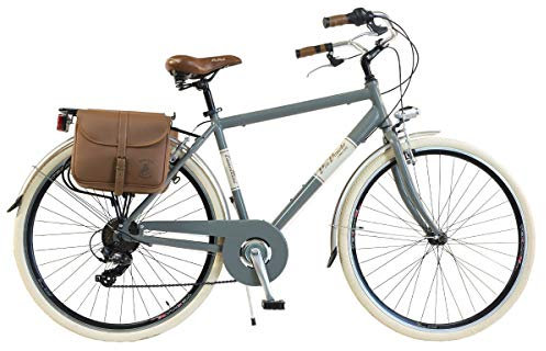 Via Veneto by Canellini CTB Vélo de Ville Homme Vintage rétro Aluminium (Gris 50)