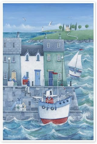 Cadeaux dans le port Poster de Peter Adderley 40 x 60 cm Tableaux Décoration murale