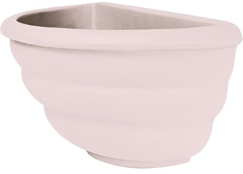 Decorspace Wandvase aus Kunstharz für Pflanzen und Blumen, Made in Italy für den Außenbereich (Weiß)