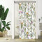 Rideau Douche Fleuri, Uiiooazy Rideau de Douche Petit Feuille Vert Floral Jaune Violet Rideaux de Baignoire Anti Moisissure Imperméable Tissu Polyester Lavable Rideaux de Bain avec 6 Crochets 90x180cm