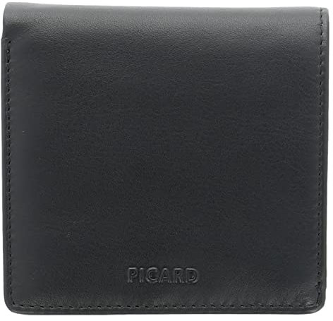 Picard Herren Geldbeutel Brooklyn mit Druckknopf aus Rinderleder in der Farbe Schwarz, 7151043001