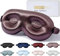 ZIMASILK Verstellbare 22 Momme 100% reine Maulbeerseide Schlafmaske, 3D konturierte Cup-Augenmaske zum Schlafen, superweiche, atmungsaktive Augenbinde, blockiert perfekt Licht zum Schlafen (Grau-Lila)