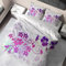 Drucken Kinderbettwäsche 100x135 3 Teiliges Set Kuschel Baby Bettwäsche Mikrofaser Bettbezug Lila mit Reißverschluss Deckenbezug Geeignet für Jungen Mädchen（1 Bettbezug + 2 Kissenbezug 40x60）