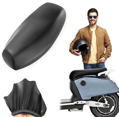 Motorrad Sitzbankbezug Leder, Wasserdicht Universal Sitzbezüge für Roller Moped, Sitzbank Abdeckung für die Meisten Arten von Motorrädern und Rollern