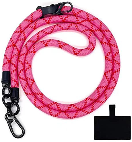 HIRANE Thick Rope Cell Phone Lanyard Spacer, Anti Theft Phone Strap, Adjustable Crossbody Phone Strap, Universal Crossbody Patch Phone Lanyards, for All Smartphone (26)