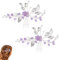 LUTER 2 Stück Blatt Haarkämme, Haarkamm Strass Seitliche Haarkämme Kristall Haarkamm Clips Haar Accessoires für Mädchen Frauen Bräute Brautjungfern (Lila)