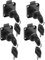 ZiYuya 4pcs Cam Lock with Key Different, Security Lock for Cabinet Cupboard Mailbox Drawer Letter Box Postbox Lever Furniture Door Locks Black