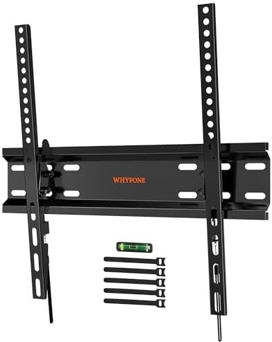 WHYFONE Soporte TV de Pared Inclinable, Soporte de Pared TV para Pantallas de 26-60 Pulgadas LCD OLED Plasma de hasta 45kg, MAX. VESA 400x400mm, Bridas para Cables Incluidas