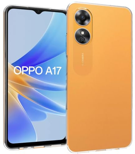 ACCEZZ kompatibel mit Oppo A17 Hülle – Clear Backcover Silikon Case – Softcase Handyhülle in Transparent/Durchsichtig [Dünn, Anti-Rutsch]