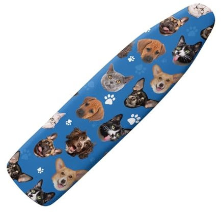 SEANATIVE Cute Animal Puppy Print Ironing Board Cover Standard Size Iron Board Cover Stain and Dust Protection Stretchy Ironing Cover