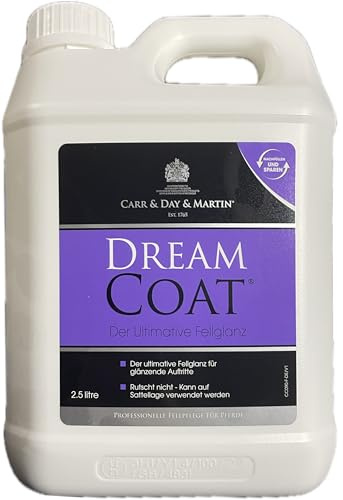Carr & Day & Martin Dreamcoat - Der ultimative Fellglanz für glänzende Auftritte | Rutscht Nicht, kann auf Sattellage verwendet Werden | Dreamcoat Fellglanzspray 2,5l Kanister