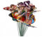 SEWOART 24St Schmetterling künstliche blüten Artificial Flower Blumendekorationen Kunstpflanzen künstliche Pflanzen Etiketten Simulation einfügen dekorativ Zweig Zubehör Spinner Kolben PVC