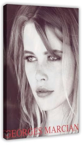 WGRWA Claudia Schiffer Poster auf Leinwand, Schlafzimmer, Dekoration, Sportlandschaft, Büro, Raumdekoration, Geschenk, Rahmen-Stil, 30 x 45 cm