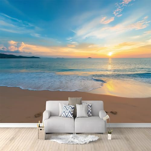 Fototapete Naturschöner Strand Phuket, Thailand 400x280 cm Tapete 3D Vlies Wanddeko Wallpaper Wandtapete Dekoration Study Zimmer Wohnzimmer Restaurant Cafe