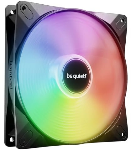 be quiet! Light Wings LX 140mm PWM high-speed fan, illuminated hub, frosted blades, multiple colors+modes, optimized blades for extraordinary air pressure, daisy chain option, rifle bearing