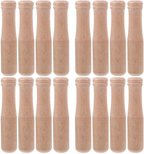 Didiseaon Wood Grinding Pestle: 16pcs Handheld Garlic Pestle Grinding Rod Crushing Wood Masher Stick Tool for Garlic Walnut Kitchen Essentials