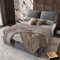 HAINEW 4ft6 Upholstered Double Bed, Double Bed Frame with Three Drawers Storage, Hydraulic Bed with Slatted Frame with Headboard, No Mattress, Velvet, Grey.