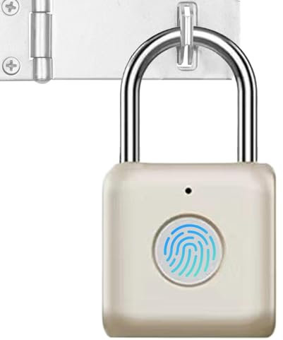 Candado resistente al agua, bloqueo inteligente de dactilares - Candado con huella digital sin llave | Candado inteligente con soporte de carga USB para gimnasio, estantería, mochila, bicicleta