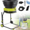 PASPRT Corded Electric Leaf Mulcher/Shredder,Electric Waste Management with Wheels and Safety Locking Knob,Equipped with Plunger,Collection Bag